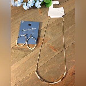 Gold Jewelry Bundle | Bar Necklace + Earrings | A New Day & Universal Thread